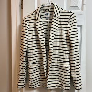 Cream & navy blue stripped blazer. Only worn a few times, in good condition